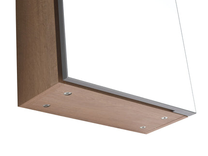 14" Bathroom Mirror Cabinet With Adjustable Shelves, Wall Mounted Medicine Storage Cabinet Frame With Soft Closing Hinges - Imitative Oak