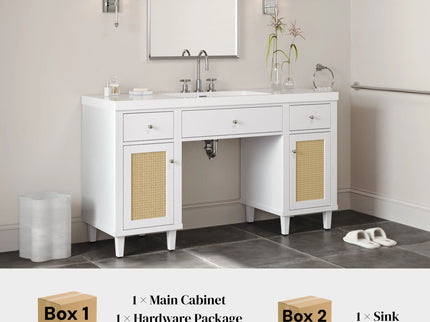 Bathroom Vanity With Sink, Spacious Storage Cabinet