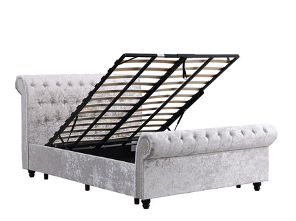 Hartfried - Queen Size Upholstered Storage Bed - Beige
