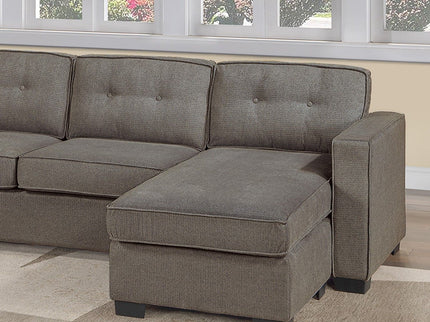 Reversible Chaise U - Sectional Couch, Living Room 3 Piece Set