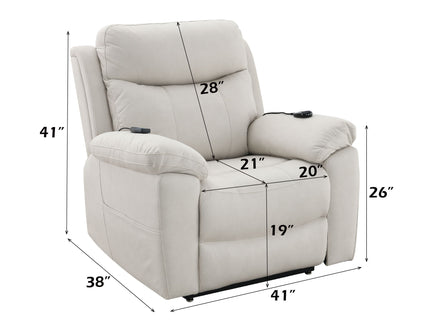 Chriki - Polished Power Motion Recliner With Lift Heating Massage Chair