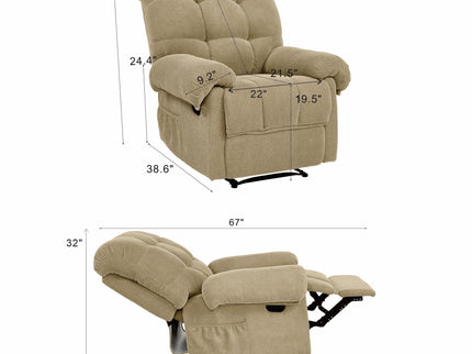 Manual Recliner, Padded Footrest