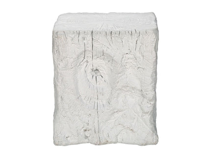 Square Accent Table, Indoor Outdoor - White