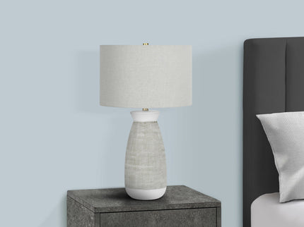 Lighting, Table Lamp, Ceramic, Contemporary - Gray