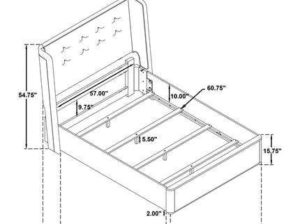 Bangor - Wingback Bed With Upholstered Headboard