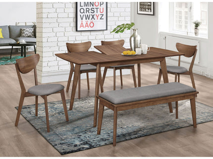 Rectangular Dining Table With Butterfly Leaf - Walnut