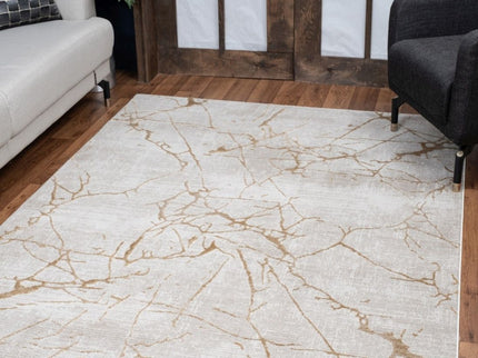 Elegance - 5'3" X 7'3" Area Rug - Gold, Polyester
