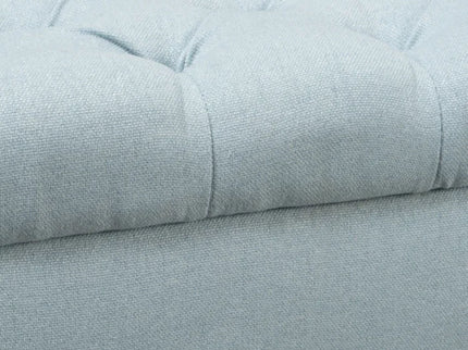 Hayes - Contemporary Armed Storage Bench With Rolled Arms And Button Tufting