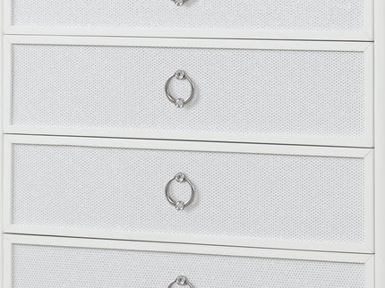 Abigale - 5 Drawer Chest With LED Lighting - White