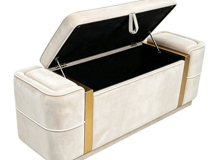 Storage Bench Upholstered Ottoman Bed End Bench With Lift Top Storage