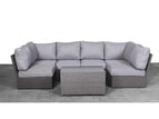 Dark Gray / 2 Pc. U-Shaped Sectional, Table
