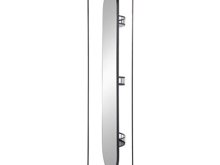 Full Length Standing Mirror, 360° Swivel Floor Mirror For Bedroom - Black