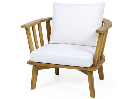 Patio Furniture Set, Outdoor Acacia Wood Patio Club Chair With Table