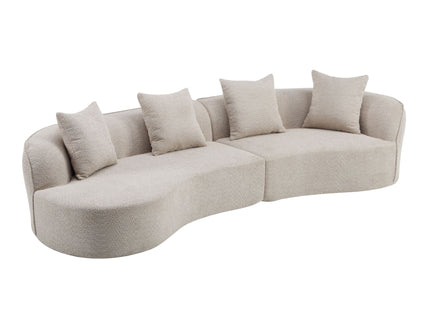 Elegant Curved Sectional Sofa With Full Foam Comfort