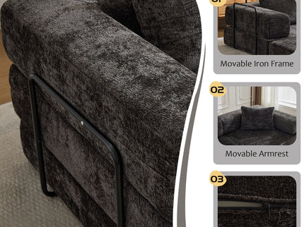Convertible Floor Sofa Bed, Boneless Modular Sectional Sofa For Living Room