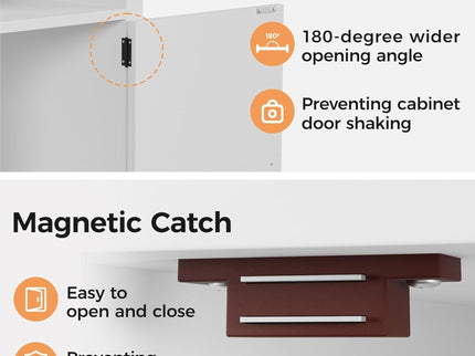 Farmhouse Nightstand, Charging Station & Storage