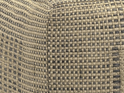 Delilah - Square Woven Pouf - Natural