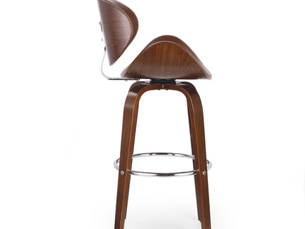Lumos - Mid Century Modern Upholstered Swivel Barstool