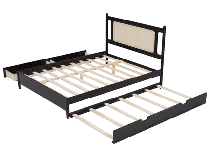 Platform Bed With 2 Big Drawers & Trundle