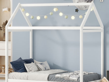 Wooden House Shaped Bed