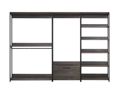 Monica - Walk-In Closet System, Modular Design - Rustic