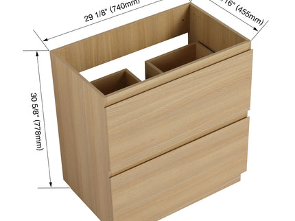Modern Freestanding Bathroom Vanity Cabinet With Double Drawer