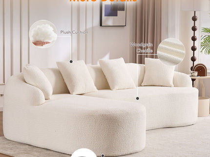 Combined Sofa With 4 Pillows