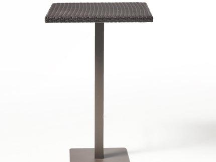 Outdoor Square Rattan Bar Table With Iron Frame - Multi Brown