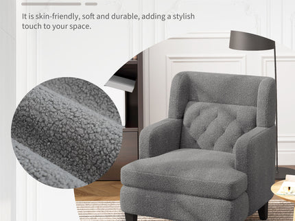 Upholstered Accent Chair Tufted Armchair For Living Room And Bedroom