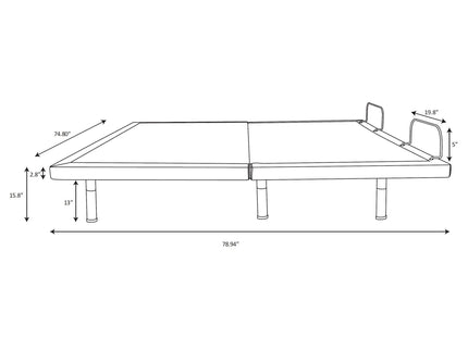 Kelven - Adjustable Bed Base With Wireless Remote And Dual Massage Motors
