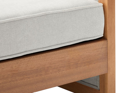 Modern 3 Seater Sofa With Wood Armrests