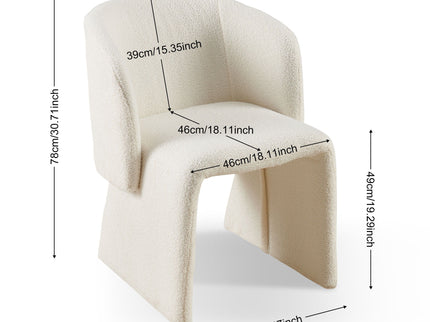 Modern Accent Chair Brown Single Sofa Chair, Upholstered Side Chair Teddy Comfy Chair For Dining Room / Bedroom / Living Room / Reception