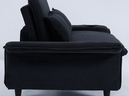 Modern Fabric Multi-Functional Sofa Bed With Adjustable Armrests And Backrests