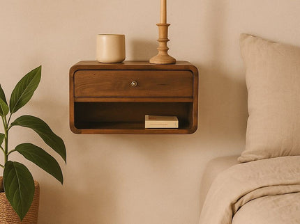 Curve Upper Slot Floating Nightstand