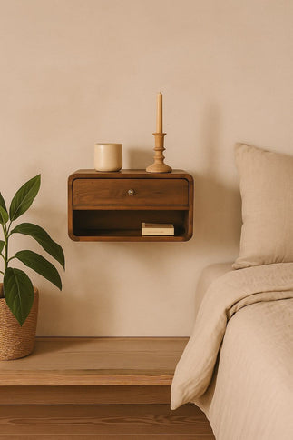 Curve Upper Slot Floating Nightstand