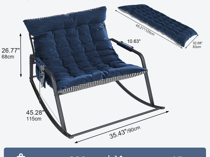 Rocking Chair With Storage, Cushions & Armrests