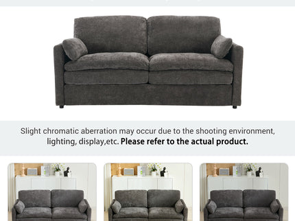 Cozy Upholstered Cushion Loveseat Sofa For Living Room