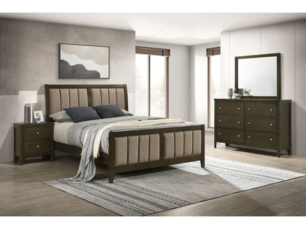 Clement - 4 Piece Queen Bedroom Set With Tufted Headboard - Dark Coffee