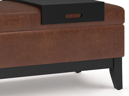 Oregon - Contemporary Storage Ottoman Bench With Tray