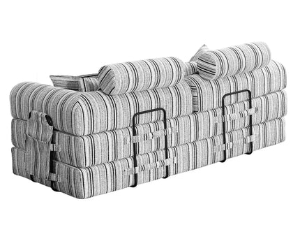 Convertible Sleeper Sofa Bed With High Density Compressed Sponge, Upholstered Couch For Living Room