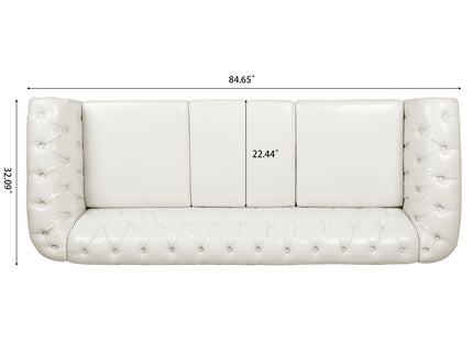 Rolled Arm Chesterfield 3 Seater Sofa