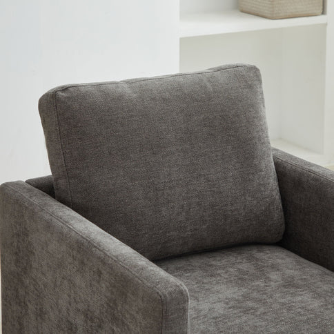 Square Upholstered Swivel Accent Chair