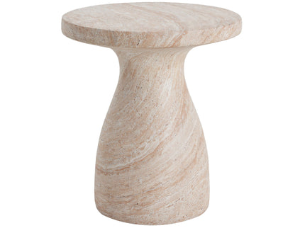 Outdoor / Indoor Travertine Side Table Lightweight