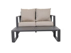 Gray / 2 Pc. 2 Seater Sofa, Table