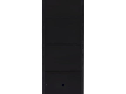Sandl - 3 Shelf Media Tower With Cabinet Storage Solution - Black