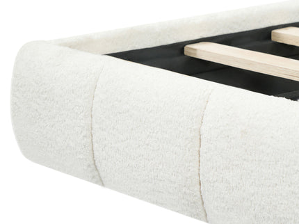Upholstered Platform Bed With Tufted Headboard