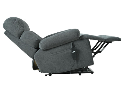 Oversized Power Lift Recliner Chai With Remote Control, Side Pocket, Spacious Seat