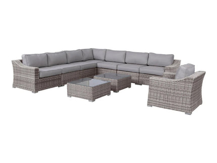 Outdoor Wicker Conversation Set With Cushions, All Weather