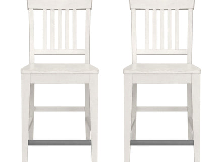 Slat Back Counter Stools (Set of 2) - White