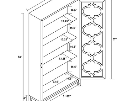 Leslie - 2 Door Cabinet - White